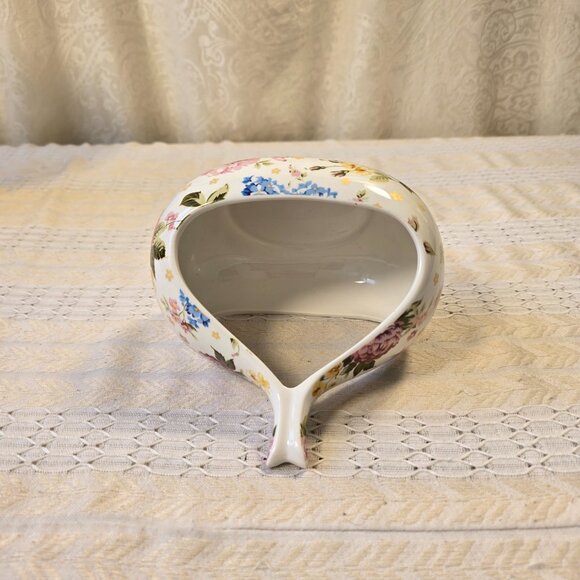 Vintage Grace Teaware Fine Porcelain Floral Gravy Boat - Picture 6 of 8